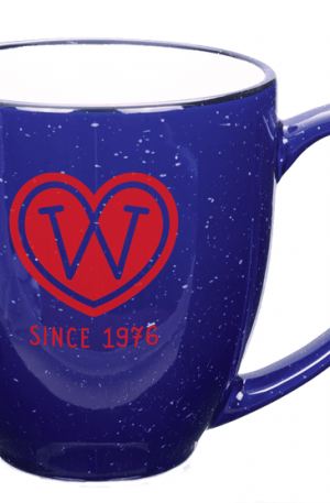 16 oz Cobalt/White Speckled Bistro Mug 1276-4 CS1276-02/04