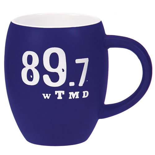 MWare 16 Oz Cobalt Matte/White New York Barrel Mug Odyssey Glassware