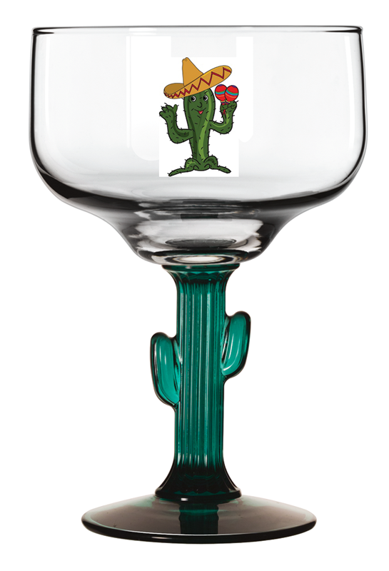 16 Oz Cactus Stem Margarita Glass Odyssey Glassware