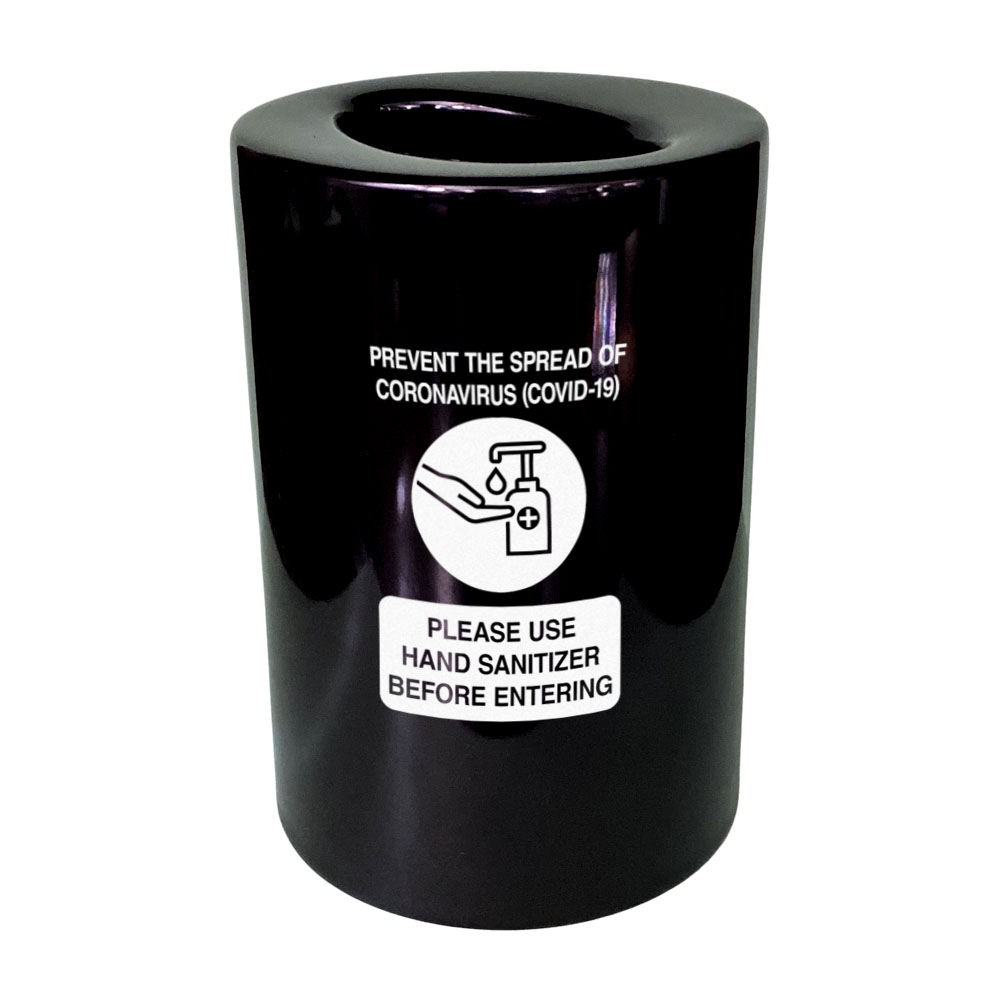 8 Oz Pittsburgh Hand Sanitizer Cover Black Odyssey Glassware